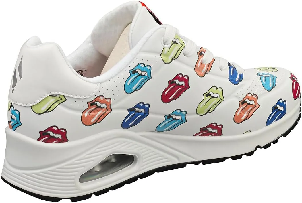 Skechers Women's Rolling Stones: UNO SAY IT Loud Trainers 177964 WMLT White/Multicoloured