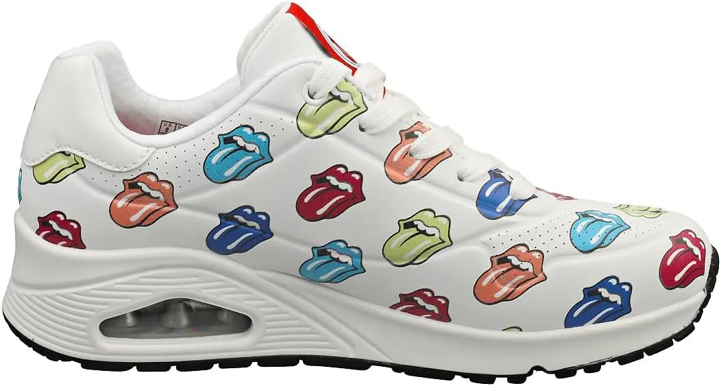 Skechers Women's Rolling Stones: UNO SAY IT Loud Trainers 177964 WMLT White/Multicoloured