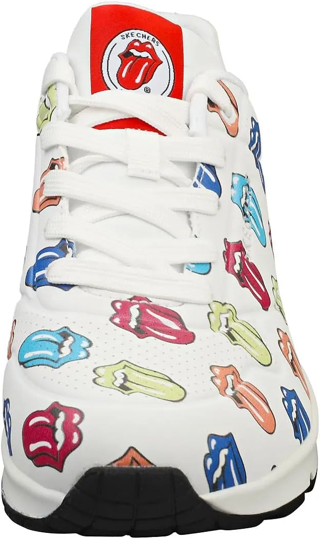 Skechers Women's Rolling Stones: UNO SAY IT Loud Trainers 177964 WMLT White/Multicoloured