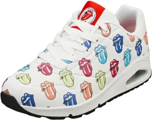 Skechers Women's Rolling Stones: UNO SAY IT Loud Trainers 177964 WMLT White/Multicoloured