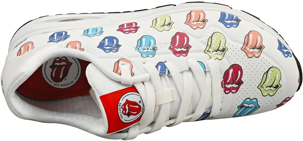Skechers Women's Rolling Stones: UNO SAY IT Loud Trainers 177964 WMLT White/Multicoloured