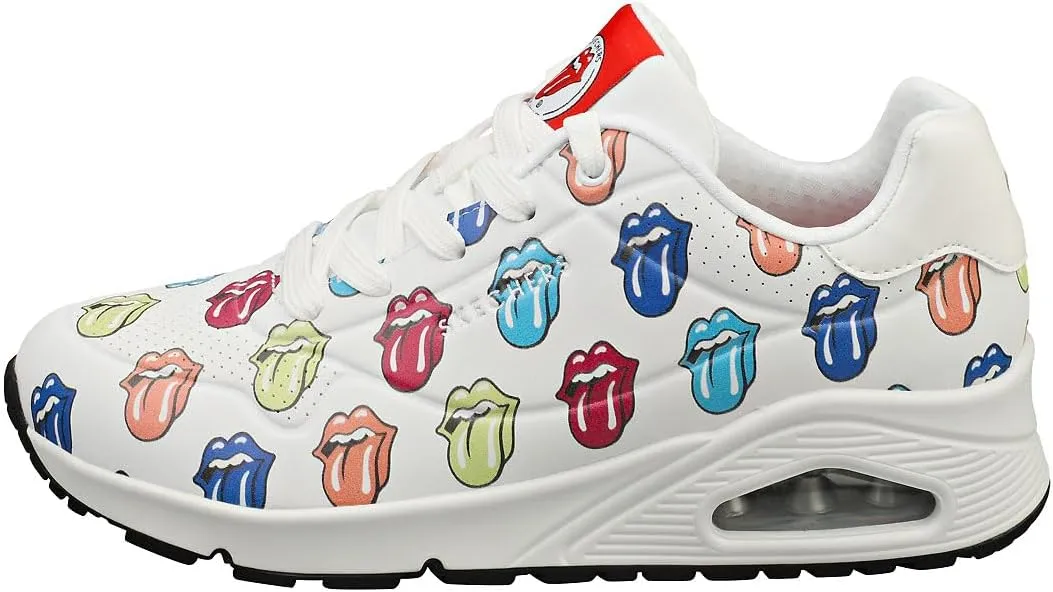 Skechers Women's Rolling Stones: UNO SAY IT Loud Trainers 177964 WMLT White/Multicoloured