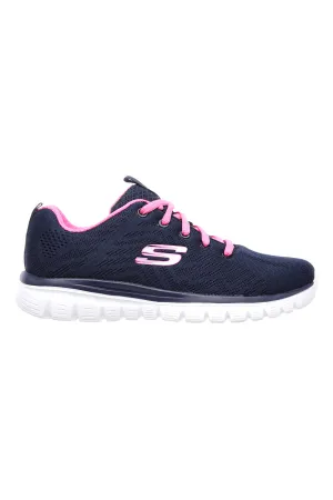 Sneakers Navy Con Pianta Larga Skechers Graceful Get Connected