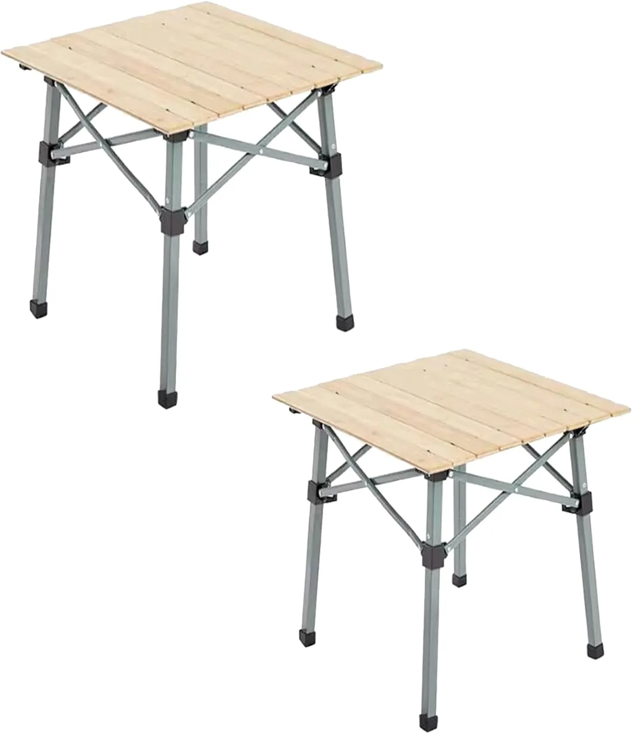 SOBOUR Roll Up Camping Table Portable Picnic Table Ultralight Camping Table Folding Table Legs with Carry Bag for Camping Hiking, 2 Pack