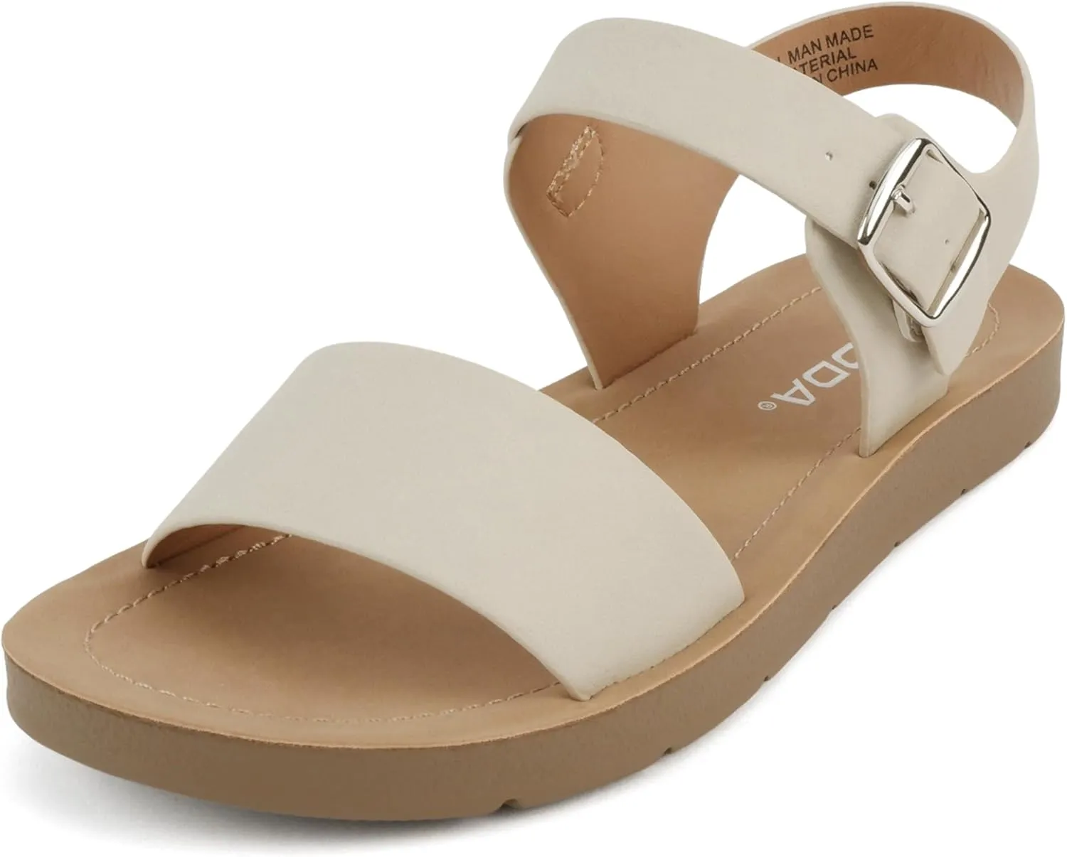 Soda PLENTY ~ Women's Strappy Ankle Wrap Buckle Fashion Flat Sandals