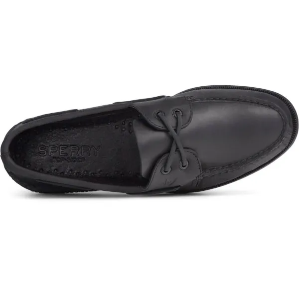 Sperry AUTHENTIC ORIGINAL Mens Leather Boat Shoes Black
