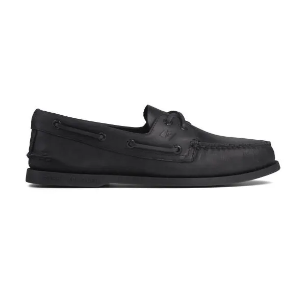 Sperry AUTHENTIC ORIGINAL Mens Leather Boat Shoes Black