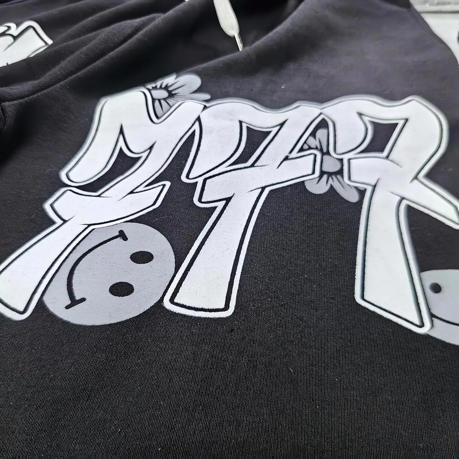 Star letter printed hoodie for men and women's hip-hop sportswear, loose hoodie top