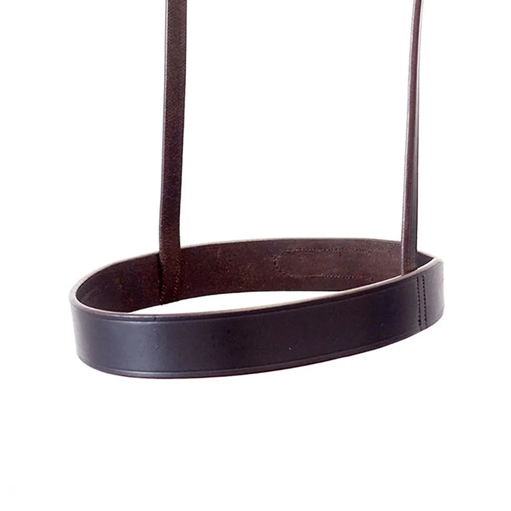 Straight Flat Plain Show Cavesson - Havana Noseband