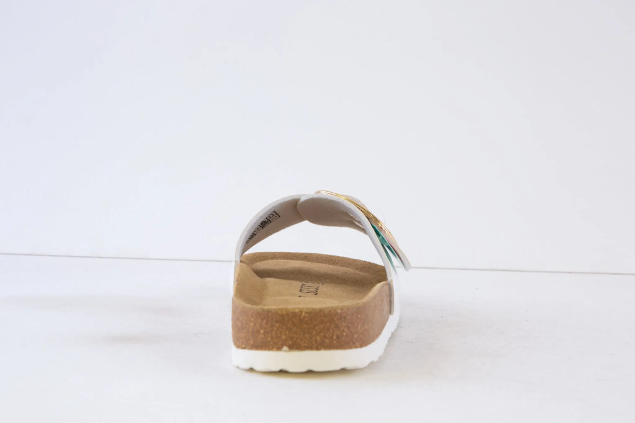 SUSST - MALTA25 FLAT BUCKLE MULE - WHITE