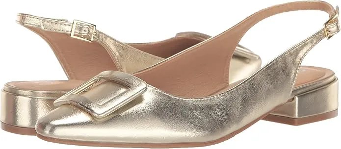 Sweetie Slingback Metallic Gold Mule