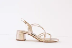 TAMARIS - 28236-909 MEDIUM BLOCK HEEL SANDAL - GOLD