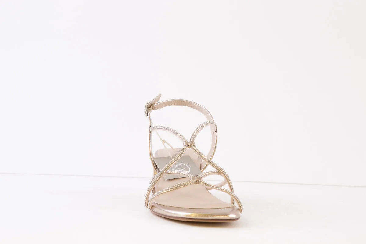 TAMARIS - 28236-909 MEDIUM BLOCK HEEL SANDAL - GOLD
