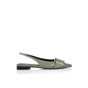Taylor Flat Olive Leather