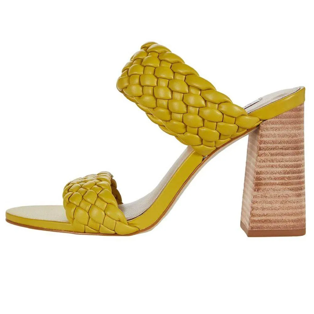 Tielo Citron Braided Heeled Sandals