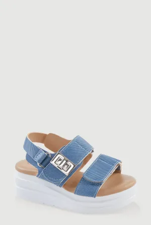 Toddler Girls Velcro Ankle Strap Platform Sandals