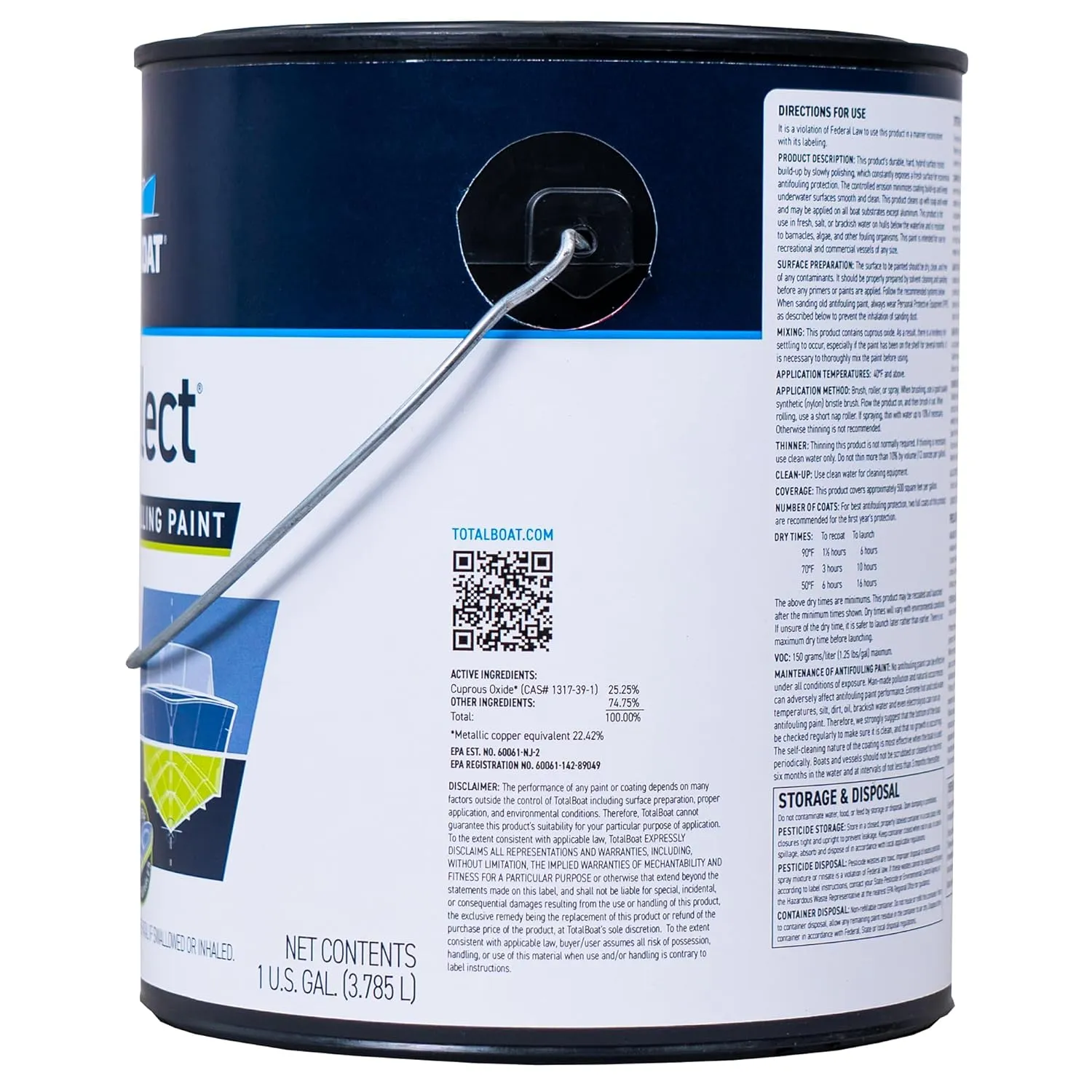 TotalBoat TotalBoat JD Select Ablative Antifouling Bottom Paint for Fiberglass, Wood and Steel Boats (Red), 1 Gallon (Pack of 1), 1.00 Gallon (Pack of 1)