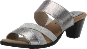 Trotters Women's Sandal Mule, Pewter MET, 5.5