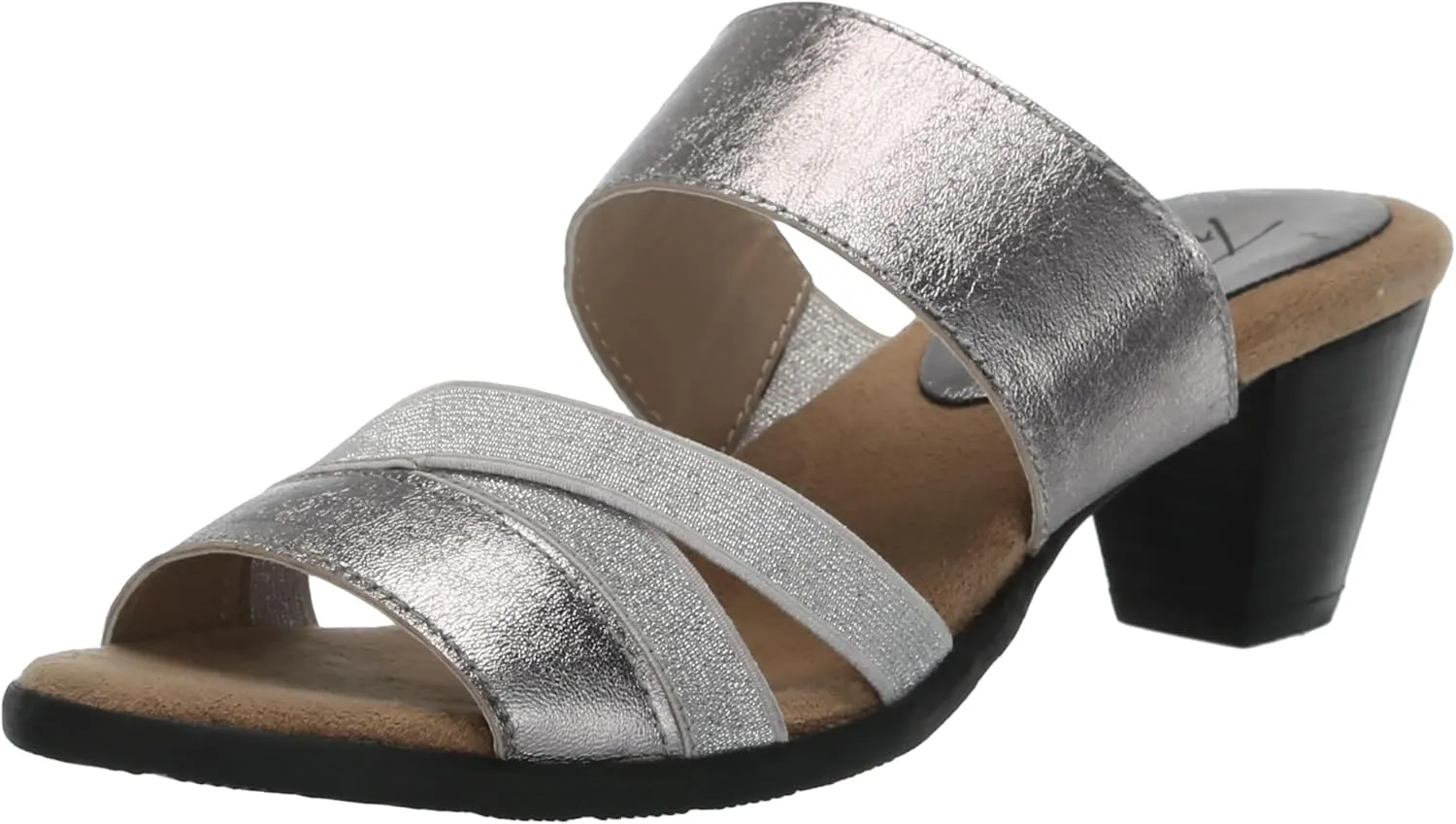 Trotters Women's Sandal Mule, Pewter MET, 5.5