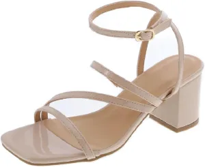 TruFox Women's Stylish Block Heeled Strappy Sandal Ankle Wrap