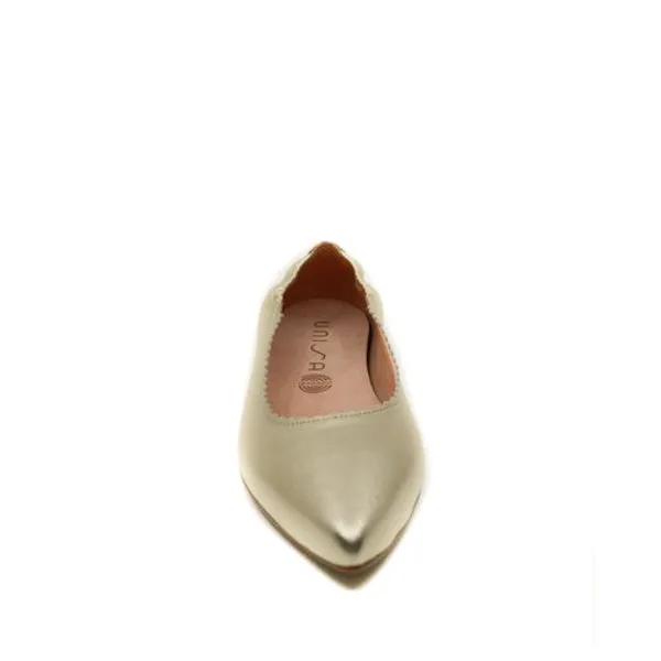 Unisa Aspas Gold Ballet Flat
