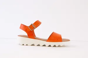 VALERIAS - 9108 FLAT BUCKLE SANDAL - ORANGE