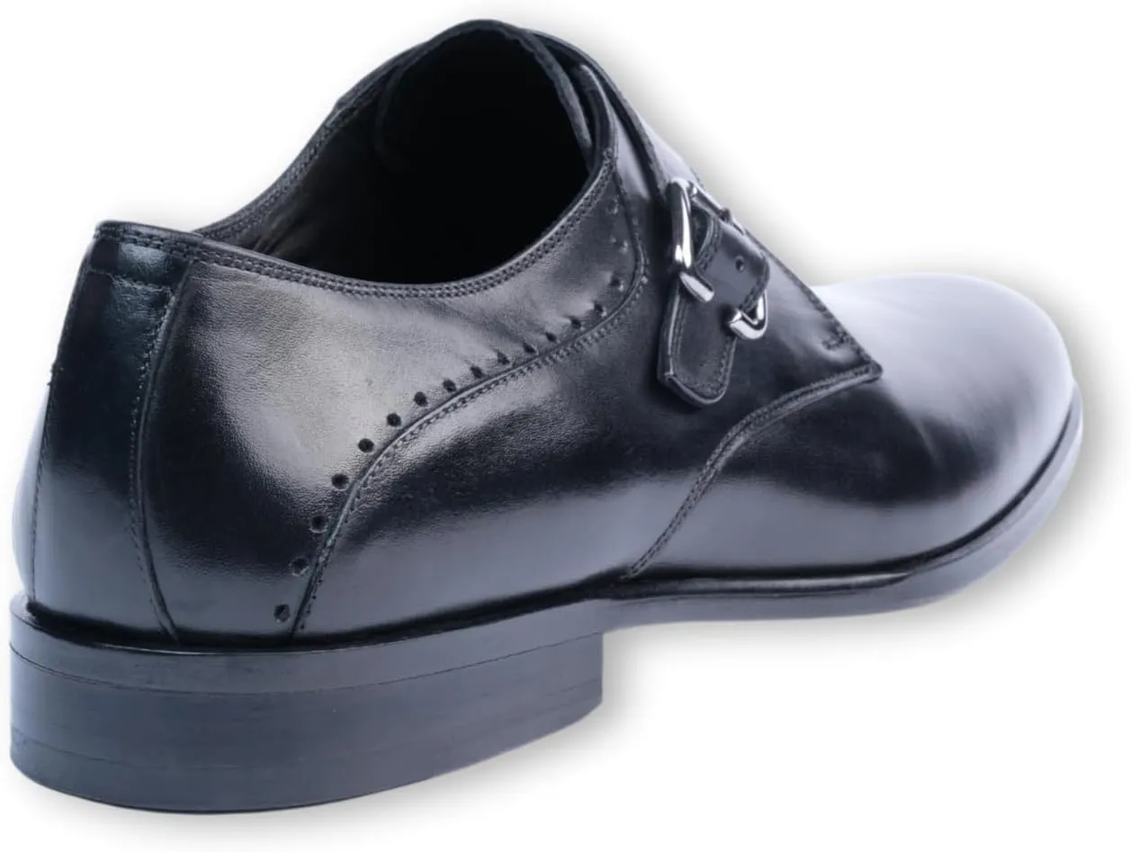 VELLAPAIS Burton Leather Monk Strap Shoes