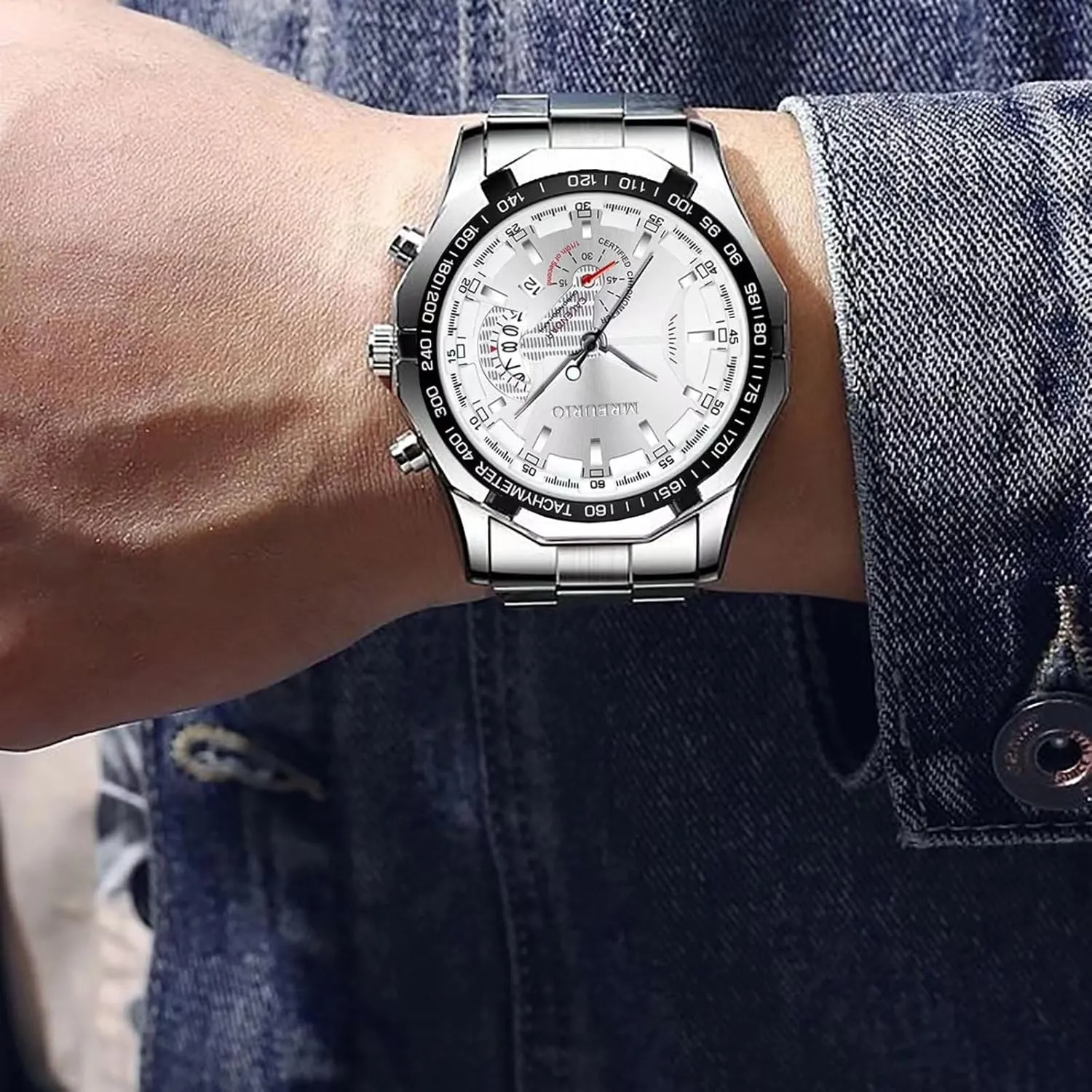 Watch for Men, Men's Fashion Business Watches, Creative Dial Men's Casual Quartz Wrist Watches