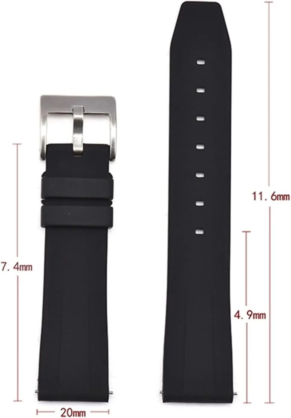 Watchband Silicone Rubber Watch Strap Bands 18mm 20mm 22mm Waterproof Sport Strap Men Women Gts 2