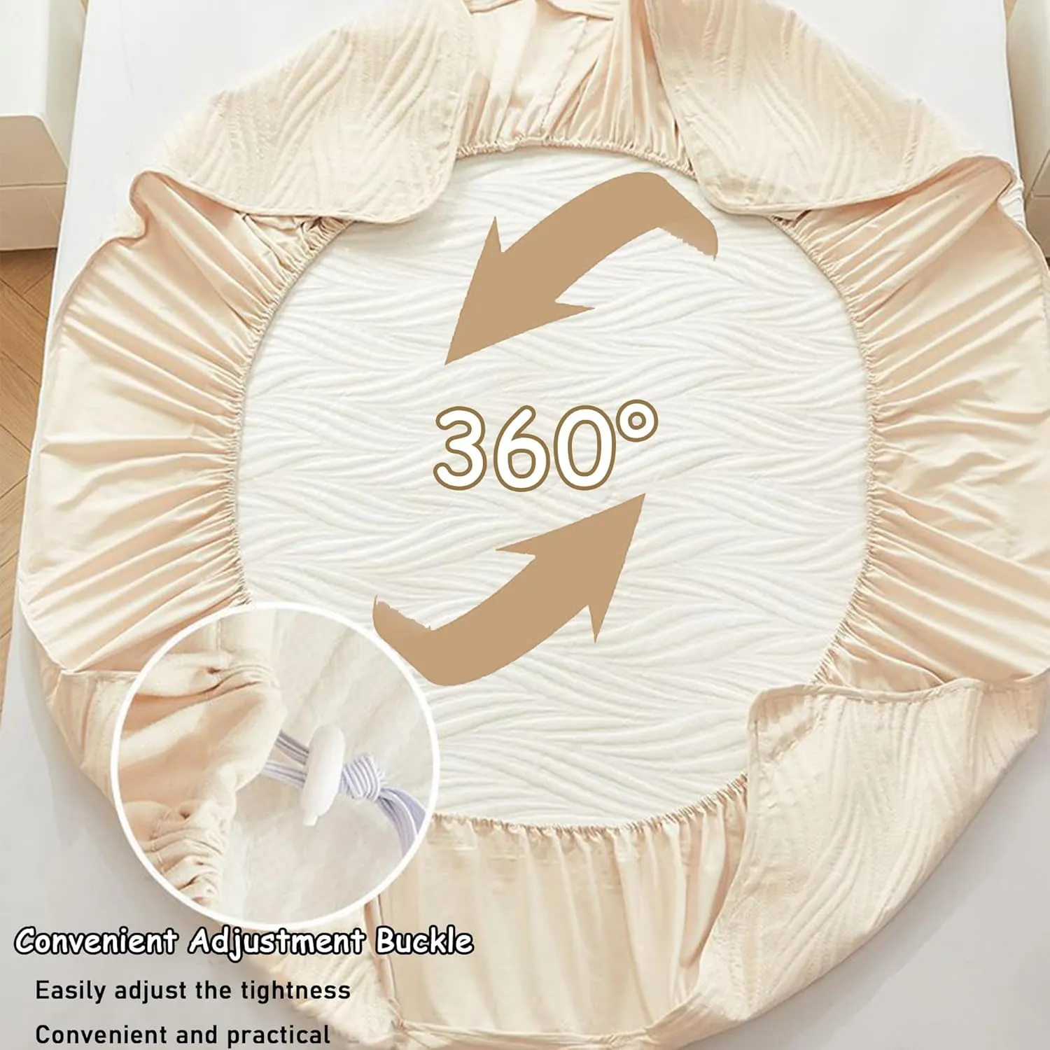Waterproof Full Size Mattress Protector, 11in Deep Pocket Water Ripple Mattress Cover, Breathable Noisless Mattress Protector for Bedroom, Machine Washable (B,Twin XL: 35 * 79in)