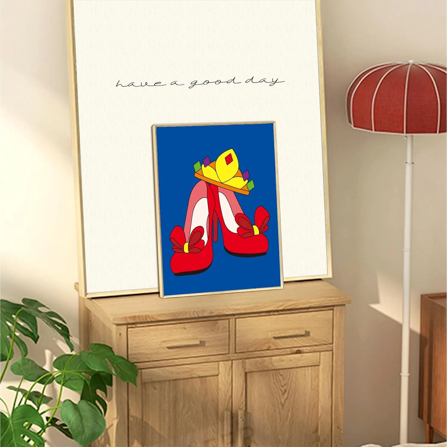 WEBEEDY 4 Pack 8x10 Pre Drawn Canvas Painting Kit Sneakers High Heel Stretched Canvas Painting for Adults DIY Painting and Sip Party Supplies Valentine's Day Birthday Gifts