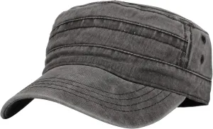 WITHMOONS Washed Cotton Cadet Cap Vintage Military Army Hat Mens Womens KZ40037