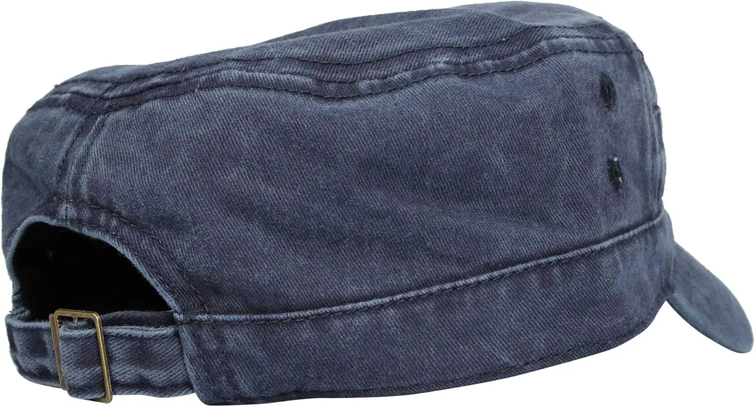 WITHMOONS Washed Cotton Cadet Cap Vintage Military Army Hat Mens Womens KZ40037