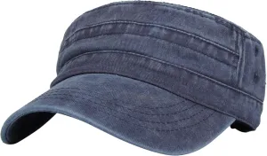 WITHMOONS Washed Cotton Cadet Cap Vintage Military Army Hat Mens Womens KZ40037