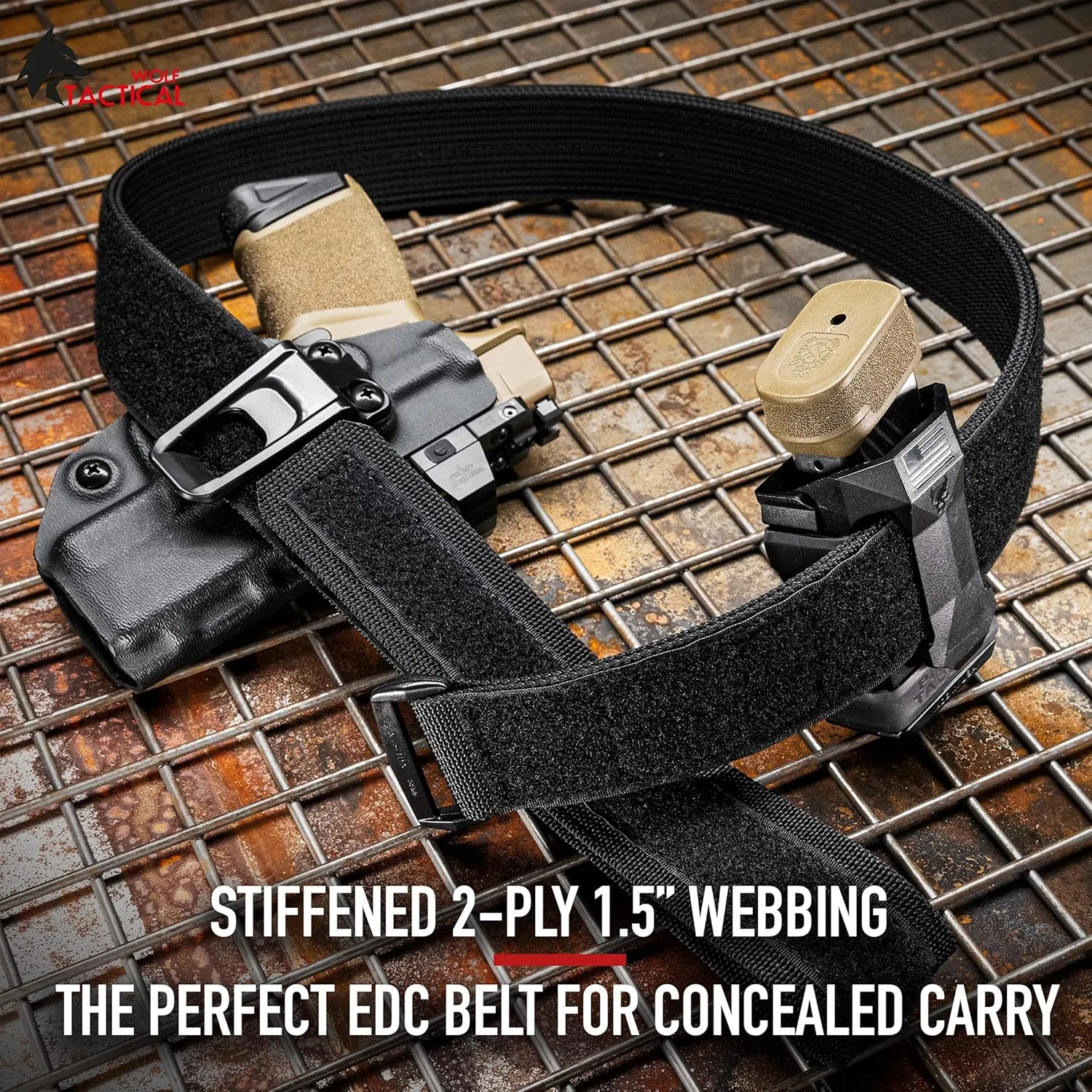 WOLF TACTICAL Simple EDC/Inner Belt Loop Liner Gun Belt for Men Concealed Carry & CCW