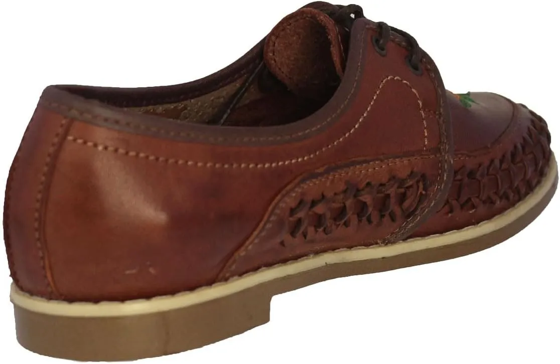 Womens 91 Cognac Brown Authentic Mexican Huarache Sandals Lace Up
