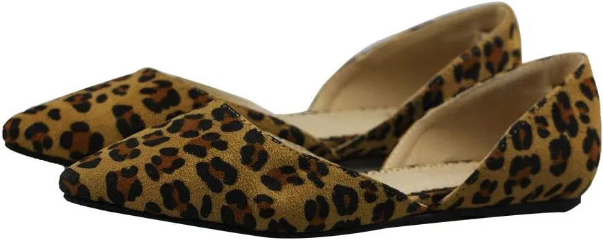 Women's Ballet Flat D'Orsay Comfort Light Pointed Toe Slip On Casual Shoes