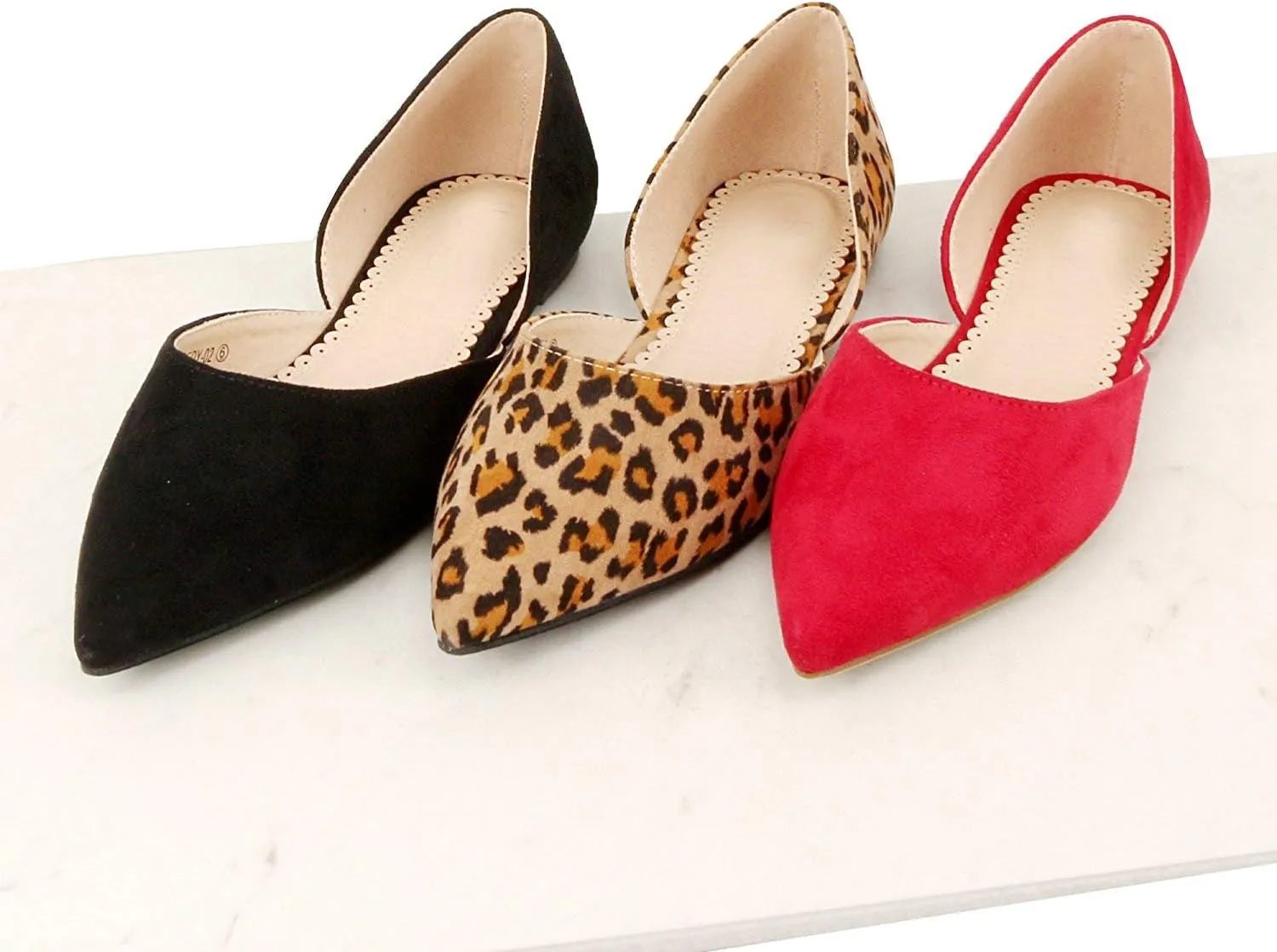 Women's Ballet Flat D'Orsay Comfort Light Pointed Toe Slip On Casual Shoes