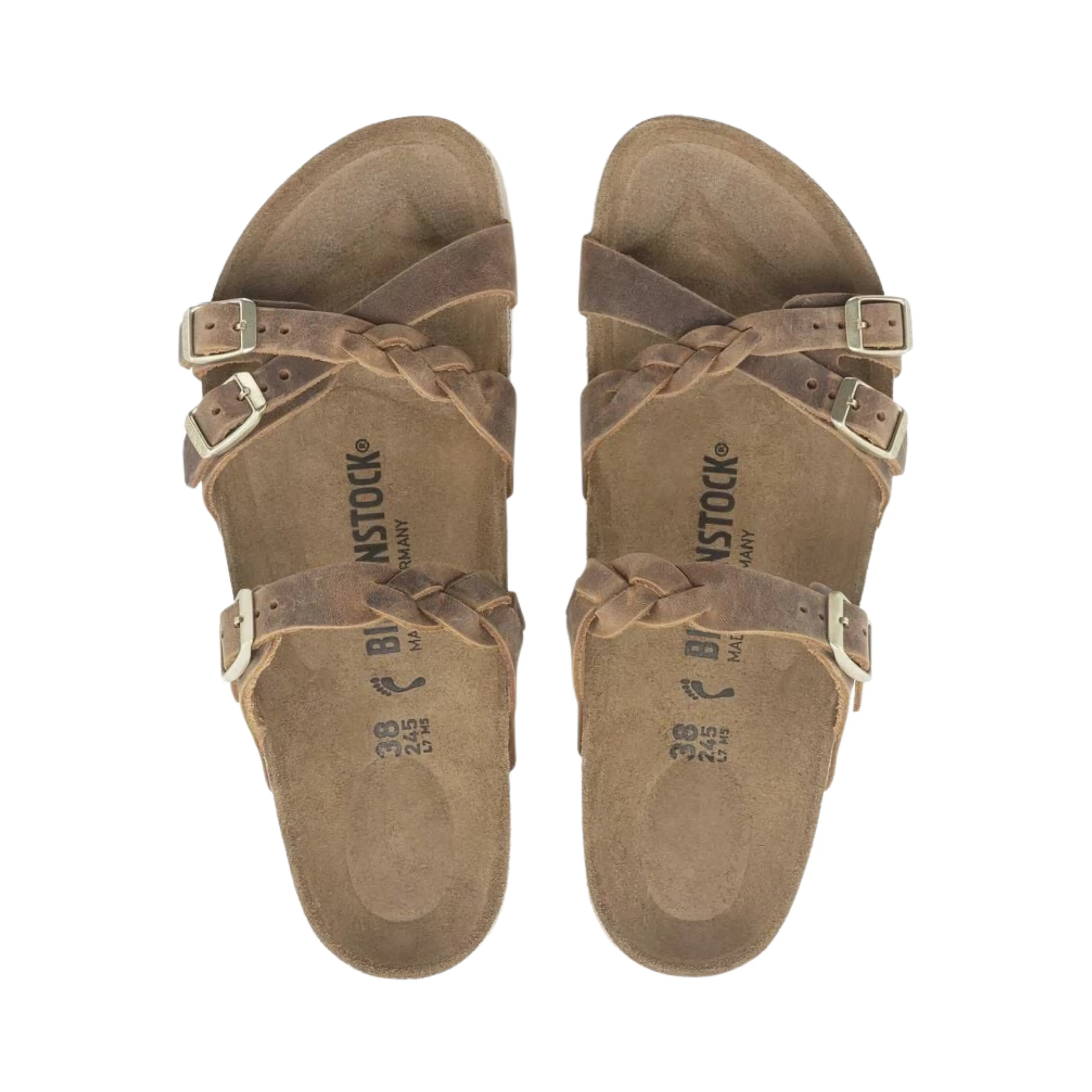 Women's Franca Braided (Oiled Leather) - Cognac
