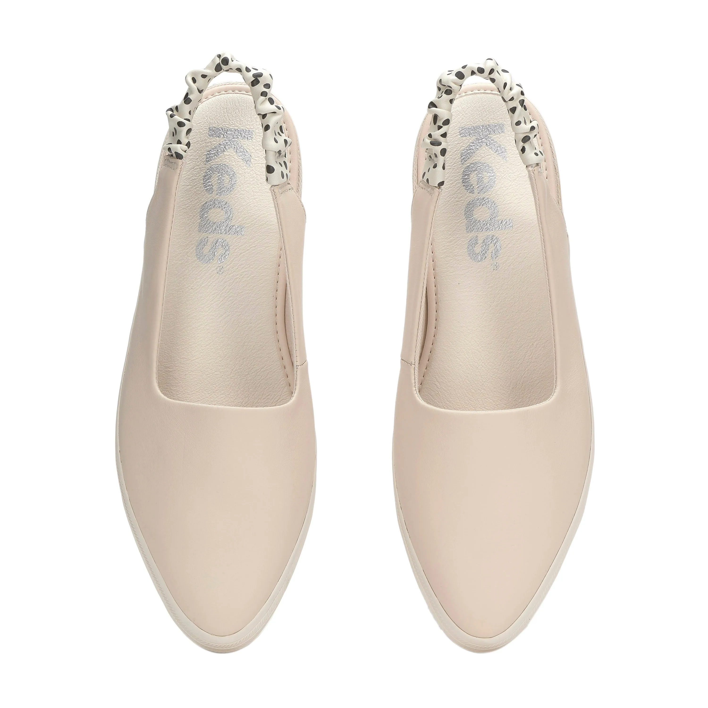 Women's Point Slingback Leather Heel Pop - Peony