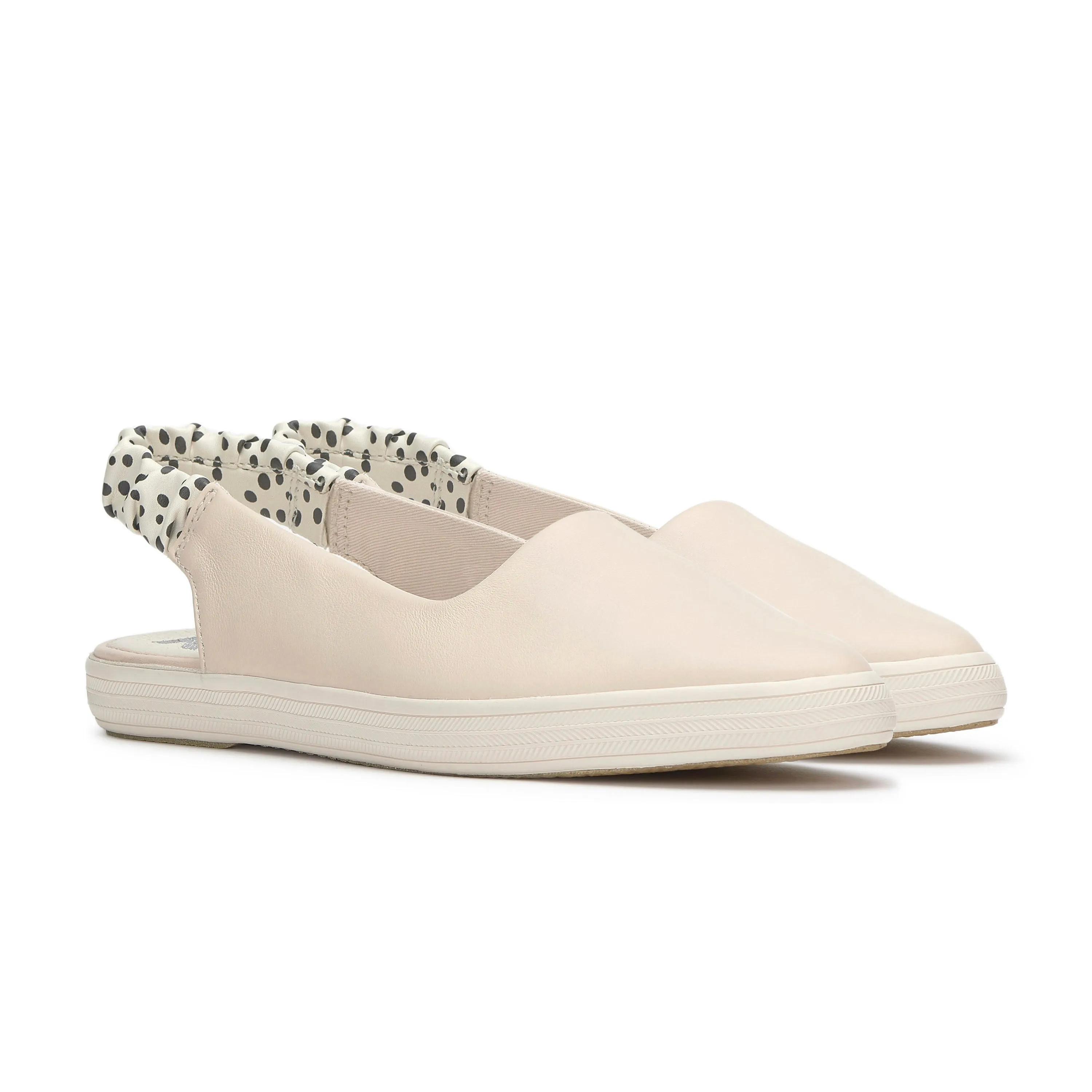 Women's Point Slingback Leather Heel Pop - Peony