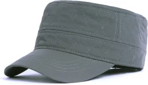 XXL Oversize Woolen Flat Top Army Cap,Closed Back Warm Winter Cadet Hat for Big Heads,Large Military Fleece Sports Hats
