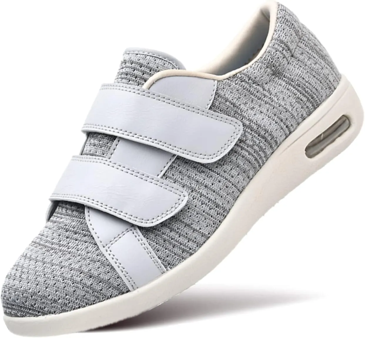 ZGDG Men's Diabetic Edema Shoes Wide Width Walking Shoes with Adjustable Closure Lightweight Non-Slip Sneaker for Swollen Feet Elderly Hammertoe Arthritis Bunions