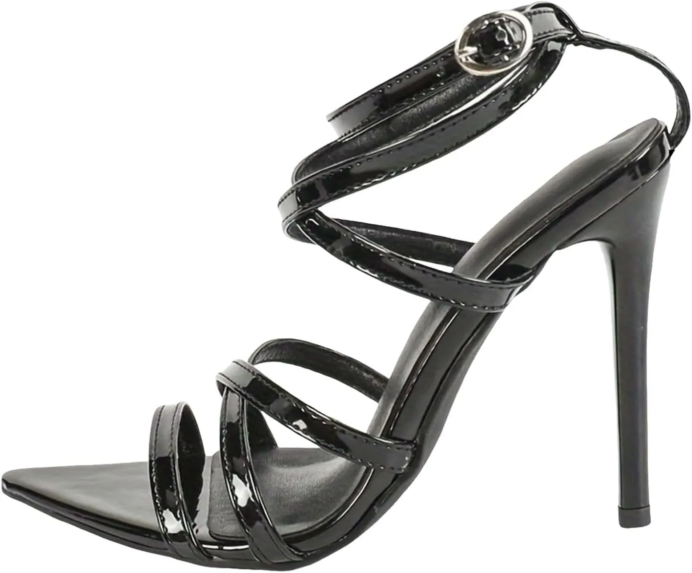 ZSpzx Gladiator Heels for Women Stiletto High Heeled Sparkly Heel Sandals Pointed Toe Slingback Sandal Sexy Dressy Fashion Pumps Orthopedic Shoes for Wedding Bridal Evening Cocktail
