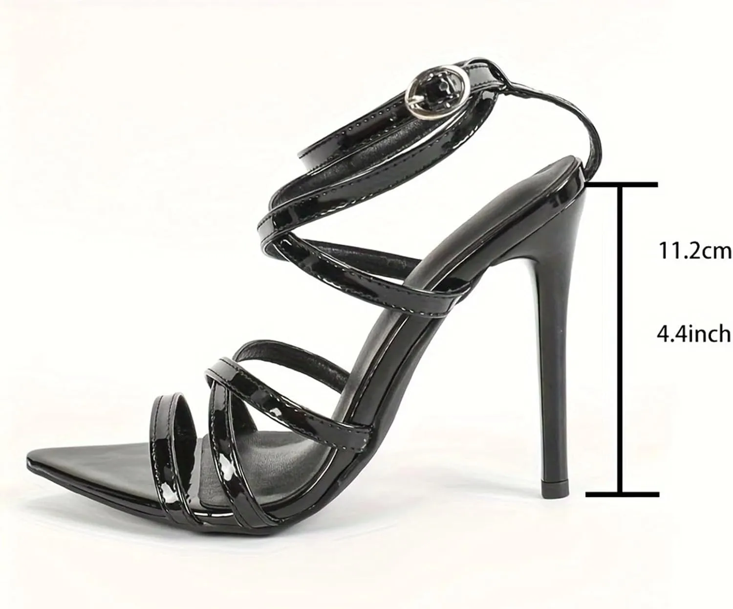 ZSpzx Gladiator Heels for Women Stiletto High Heeled Sparkly Heel Sandals Pointed Toe Slingback Sandal Sexy Dressy Fashion Pumps Orthopedic Shoes for Wedding Bridal Evening Cocktail